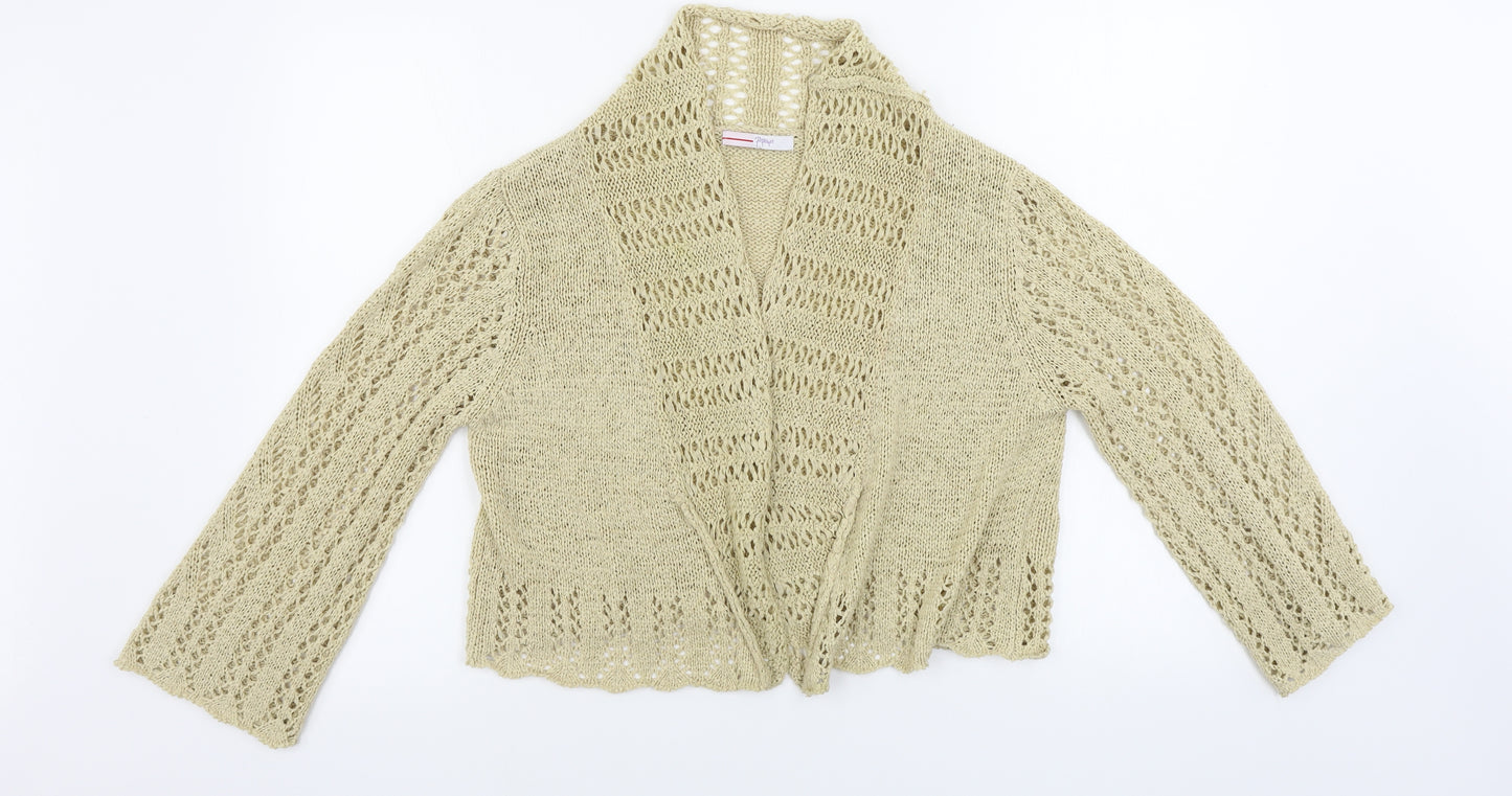 Papaya  Womens Beige   Cardigan Jumper Size 14