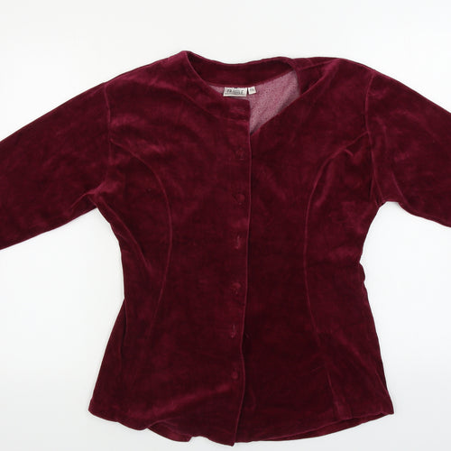 Fragile  Womens Purple   Cardigan Jumper Size M