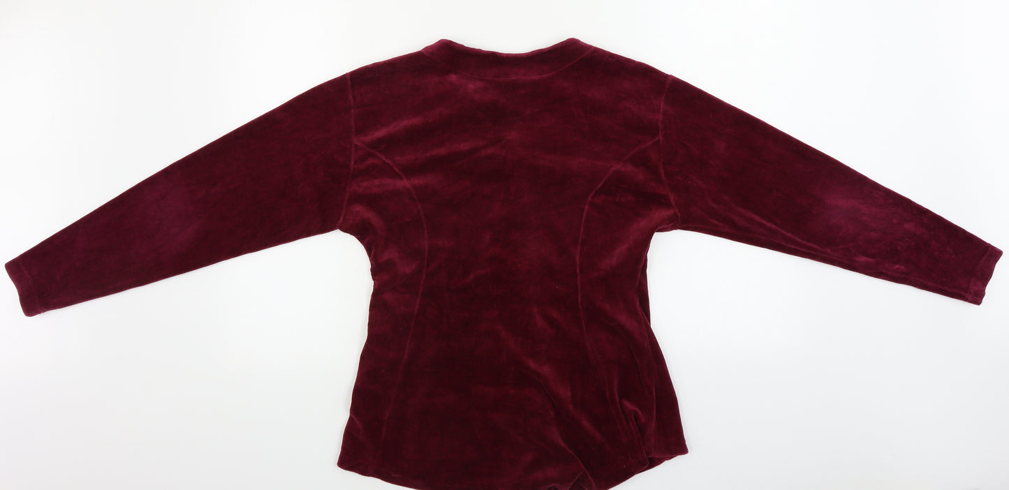 Fragile  Womens Purple   Cardigan Jumper Size M
