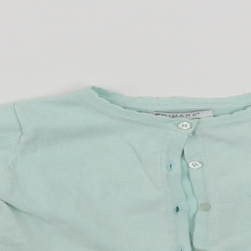 Primark  Girls Green   Cardigan Jumper Size 2-3 Years