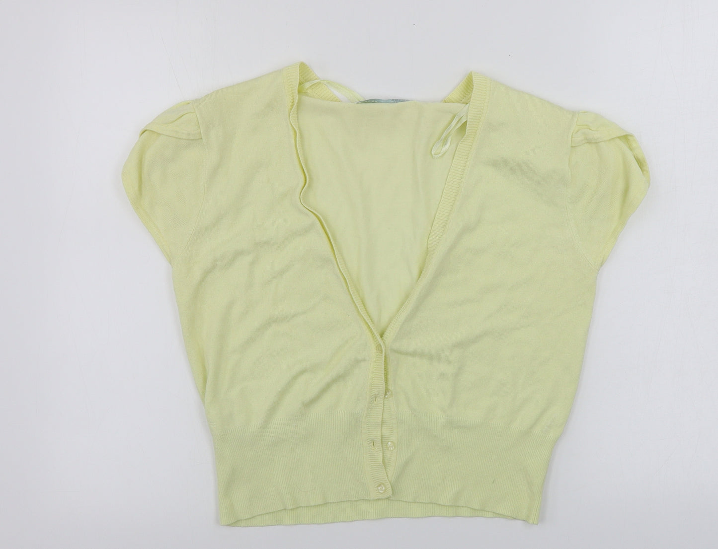 AMARANTO Womens Yellow   Cardigan Jumper Size 14