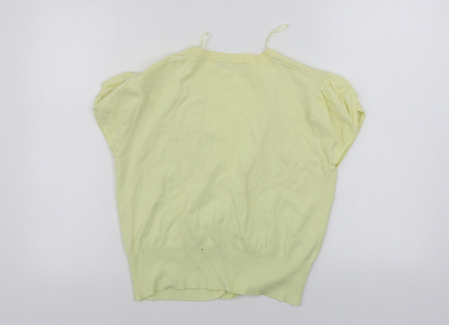 AMARANTO Womens Yellow   Cardigan Jumper Size 14