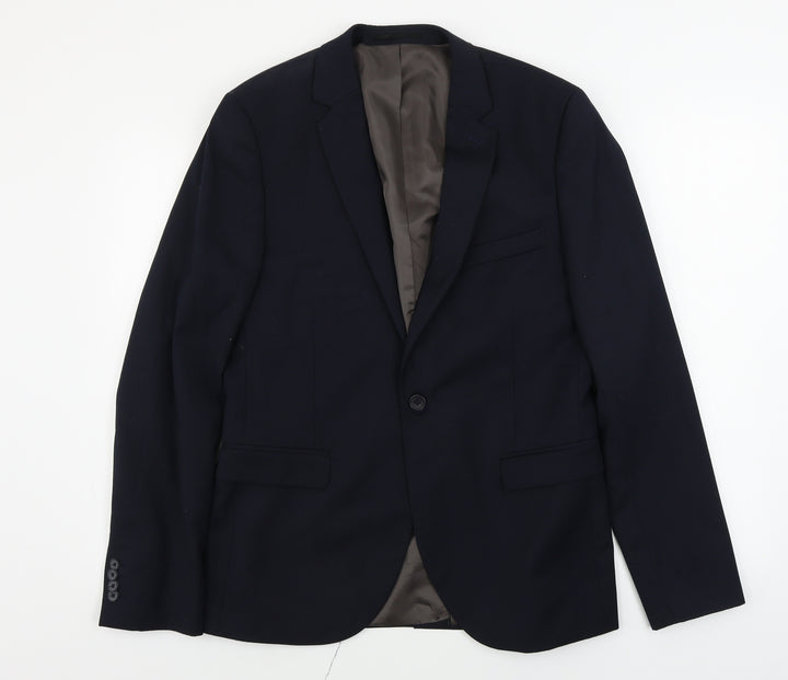 Topman Mens Blue Jacket Blazer Size 40