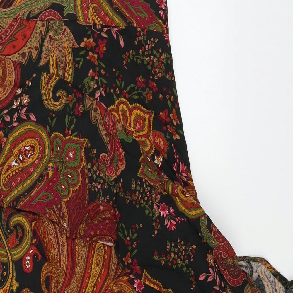 Stradivarius  Womens Brown Floral  A-Line Skirt Size L