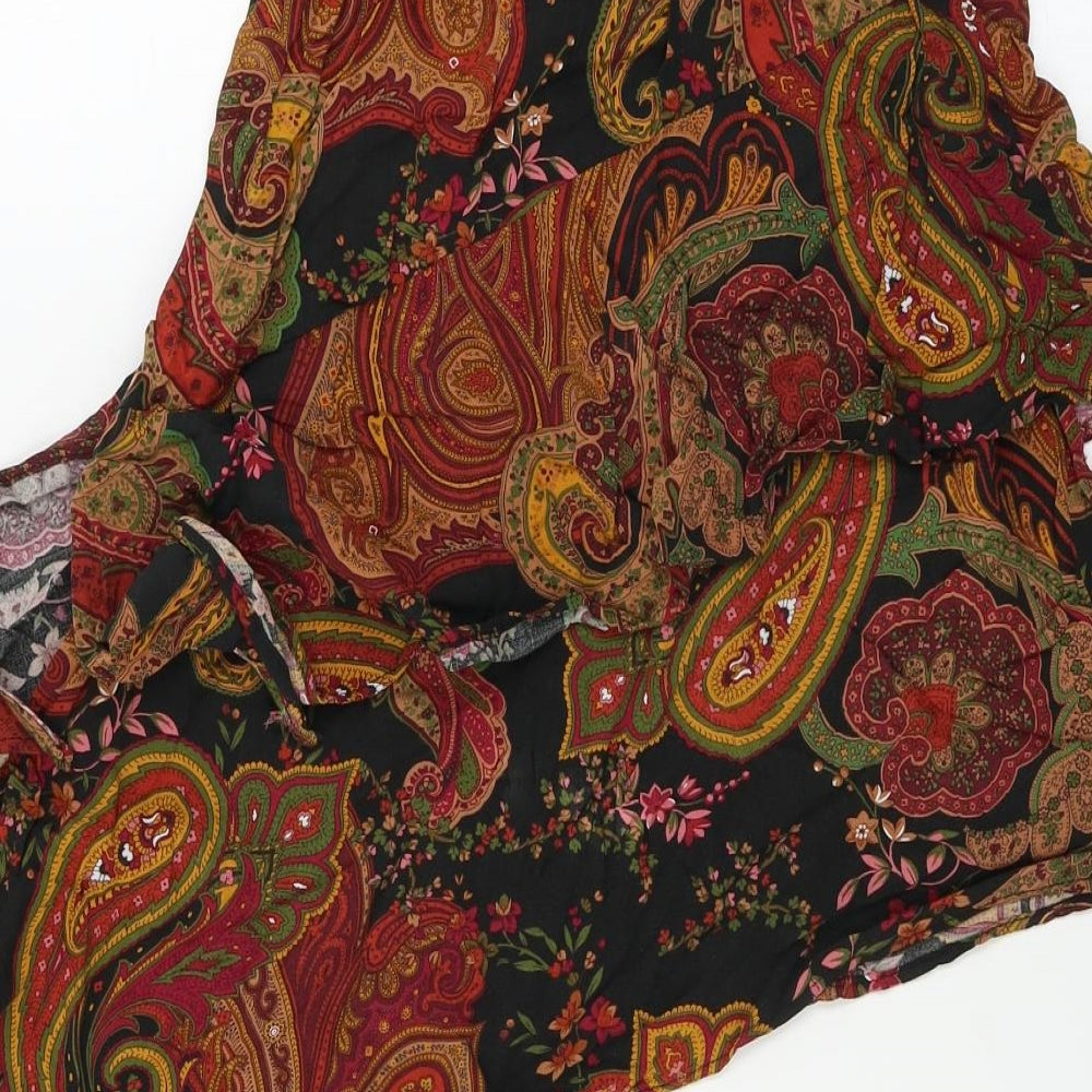 Stradivarius  Womens Brown Floral  A-Line Skirt Size L