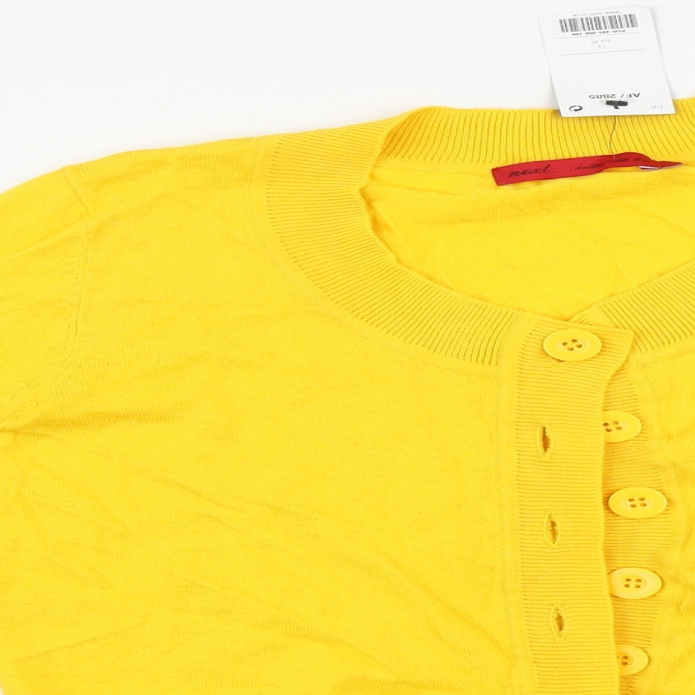 NEXT  Womens Yellow   Cardigan Jumper Size 14