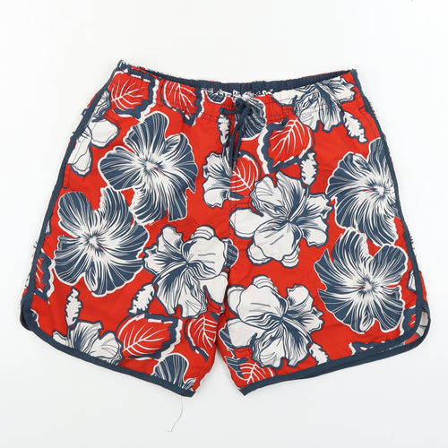 SACTIVE   Boys Red Floral  Bermuda Shorts Size XS