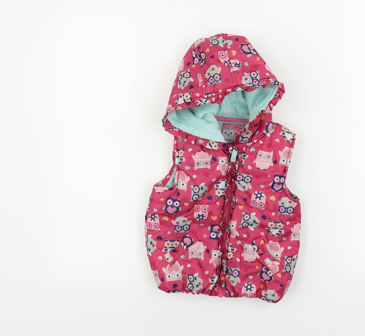 TU Girls Pink Gilet Coat Size 2 Years