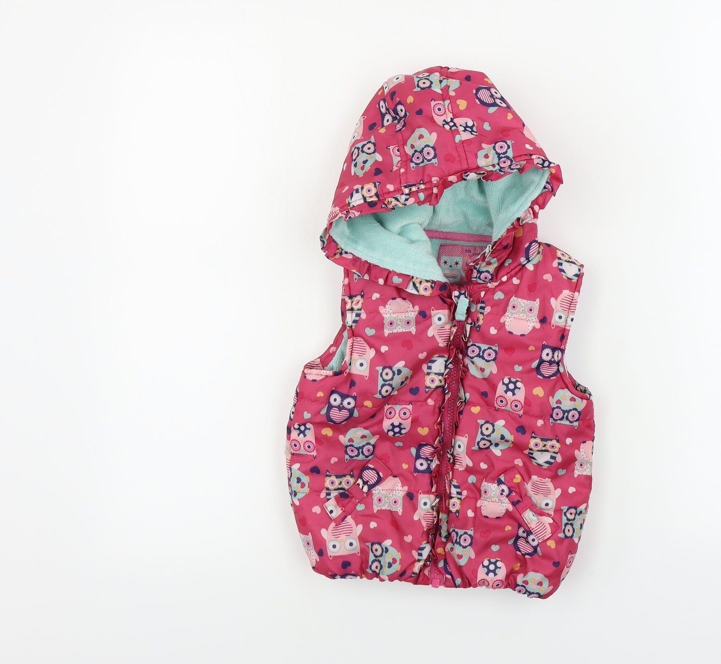 TU Girls Pink   Gilet Coat Size 2 Years