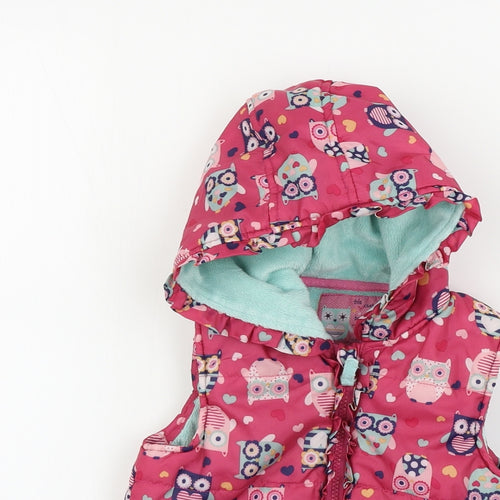 TU Girls Pink   Gilet Coat Size 2 Years