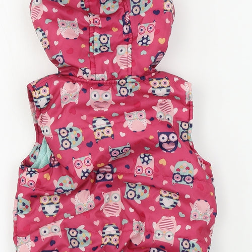 TU Girls Pink   Gilet Coat Size 2 Years
