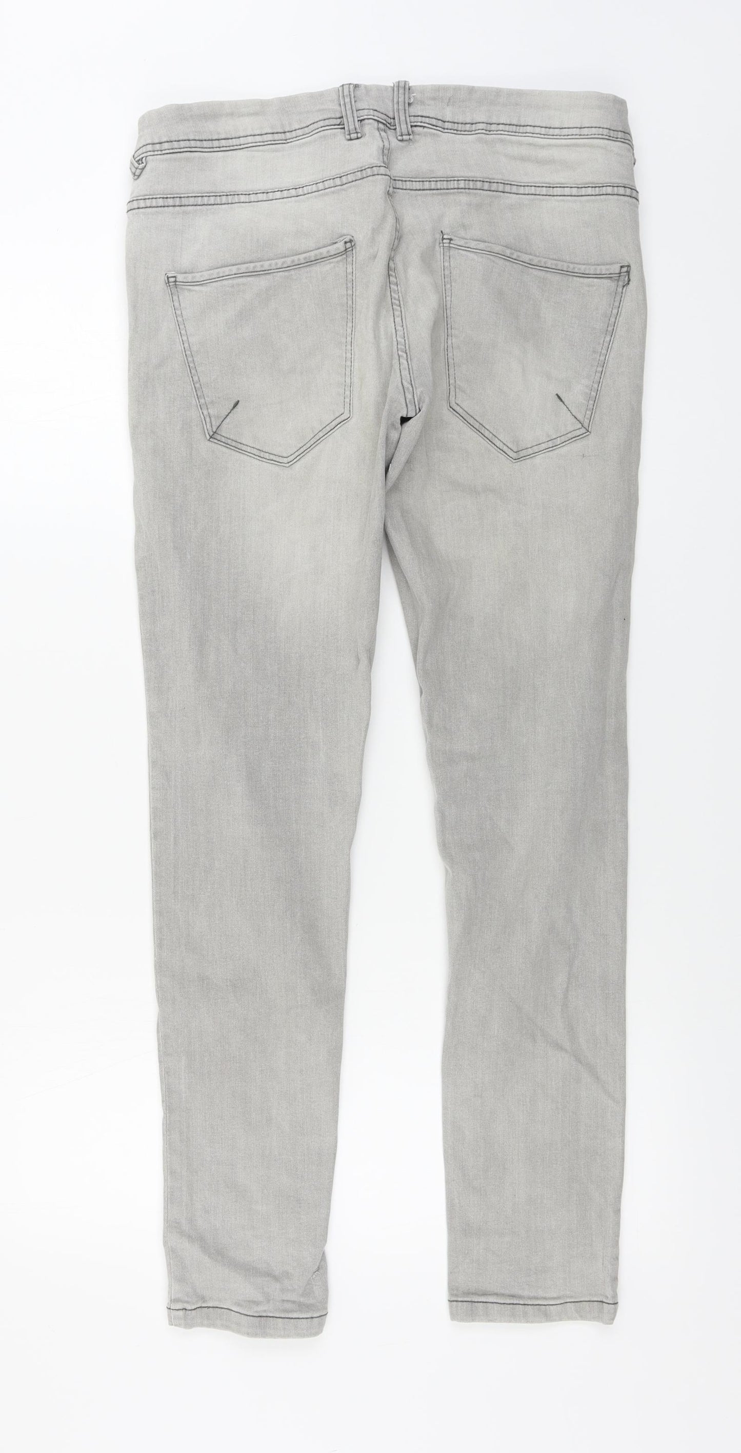 Preworn  Womens Grey   Skinny Jeans Size 32 in L28 in