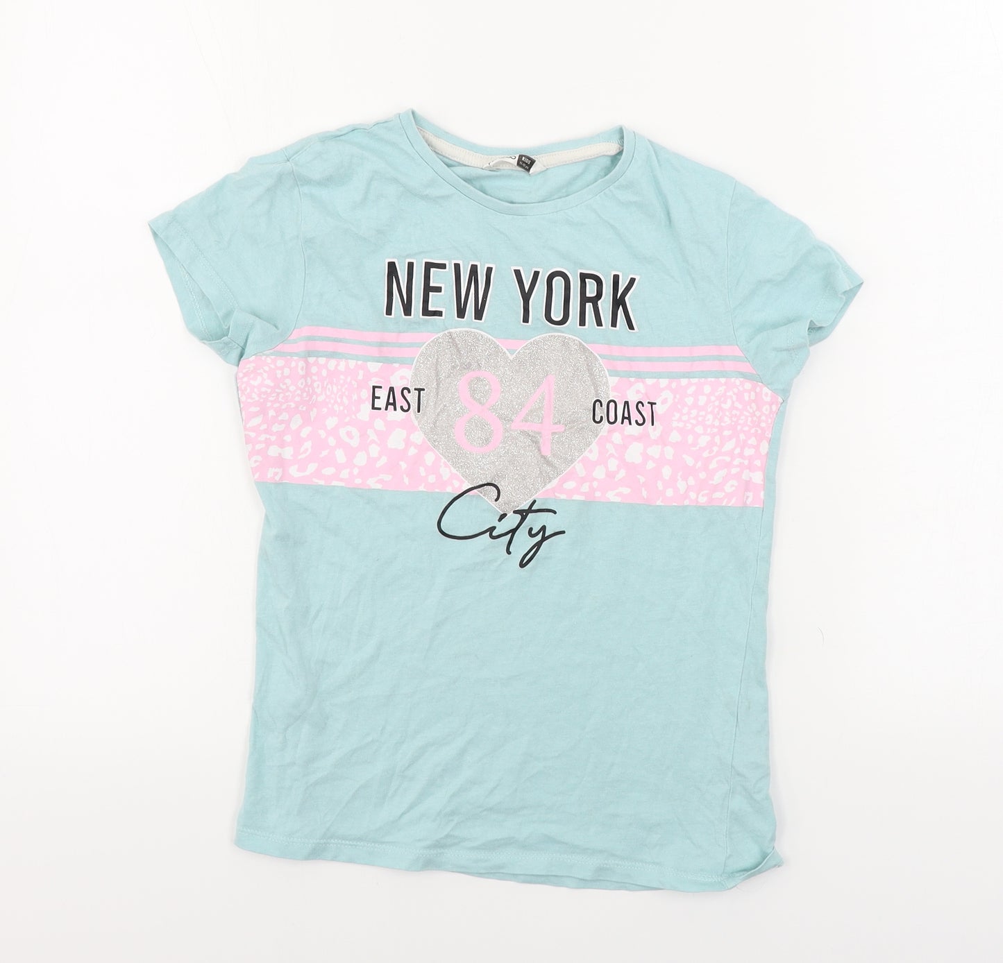 pep&co Girls Blue   Basic T-Shirt Size 11-12 Years