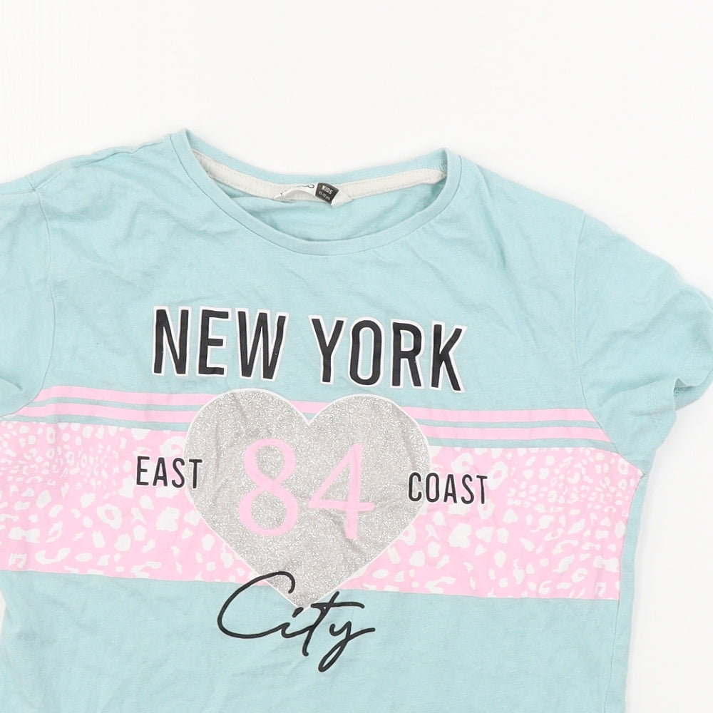 pep&co Girls Blue   Basic T-Shirt Size 11-12 Years
