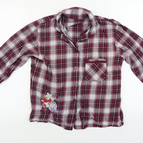 Marks and Spencer  Womens Purple Check  Basic Button-Up Size 12