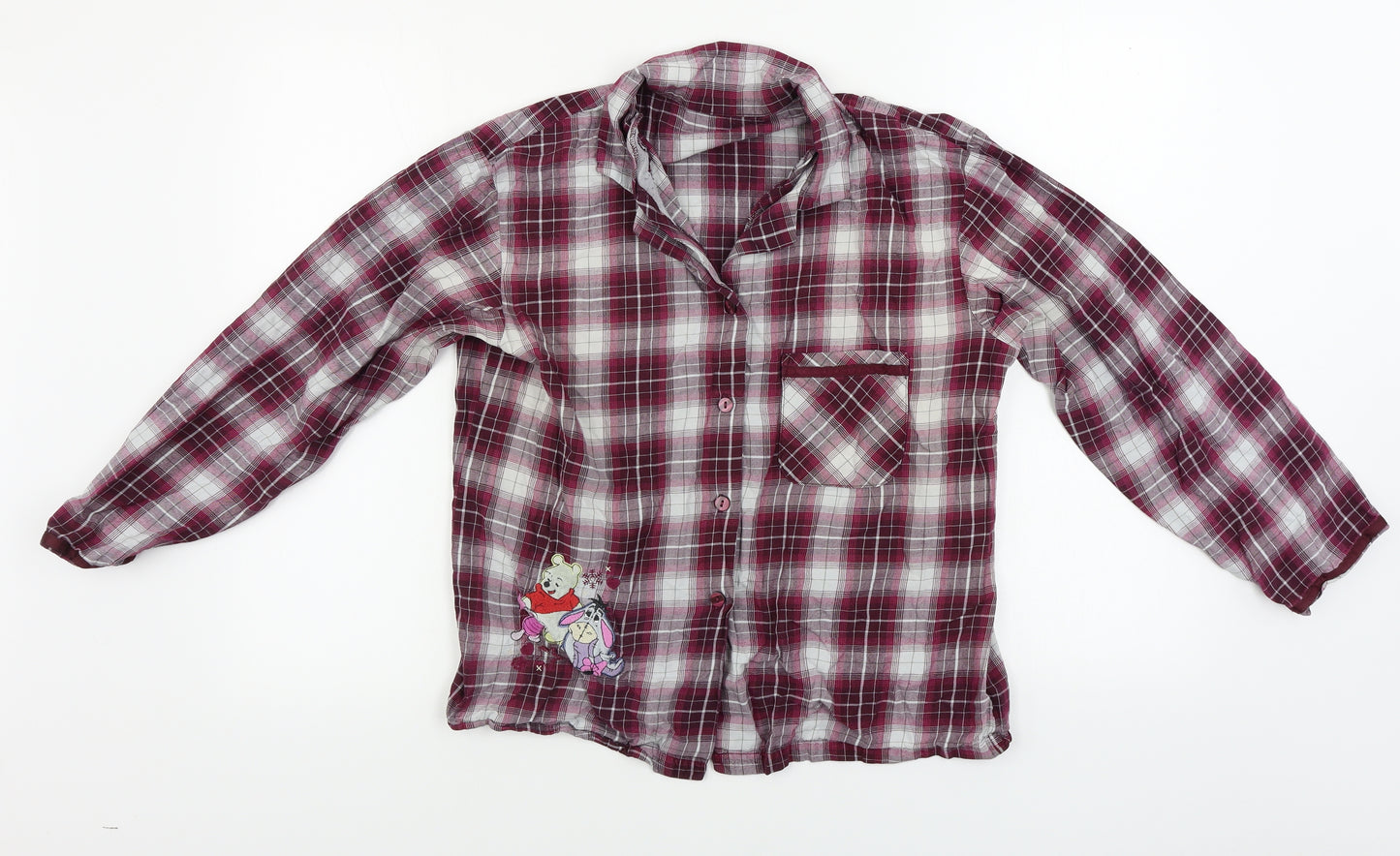 Marks and Spencer  Womens Purple Check  Basic Button-Up Size 12