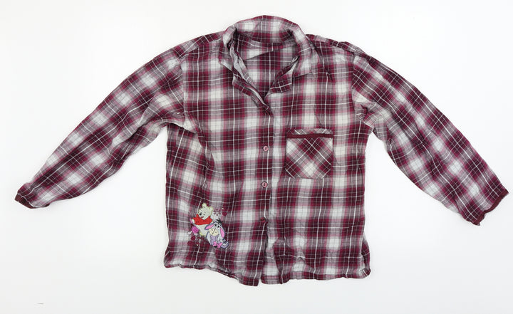 Marks and Spencer  Womens Purple Check  Basic Button-Up Size 12