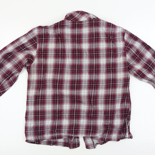Marks and Spencer  Womens Purple Check  Basic Button-Up Size 12