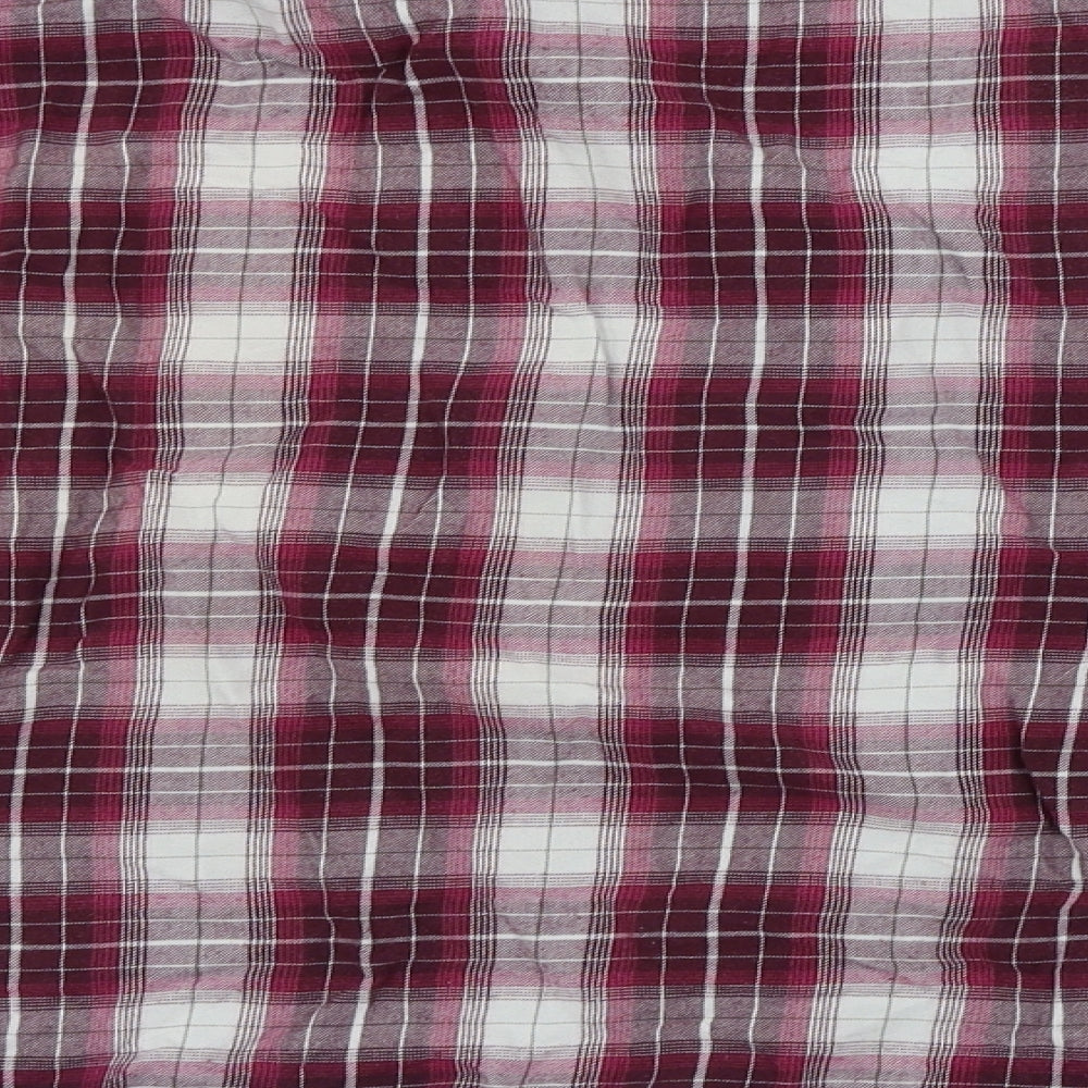 Marks and Spencer  Womens Purple Check  Basic Button-Up Size 12