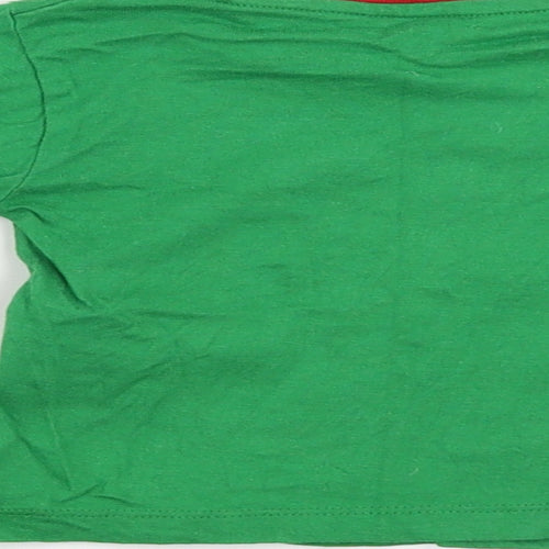 Peacocks  Boys Green   Basic T-Shirt Size 6-9 Months  - Christmas T Shirt