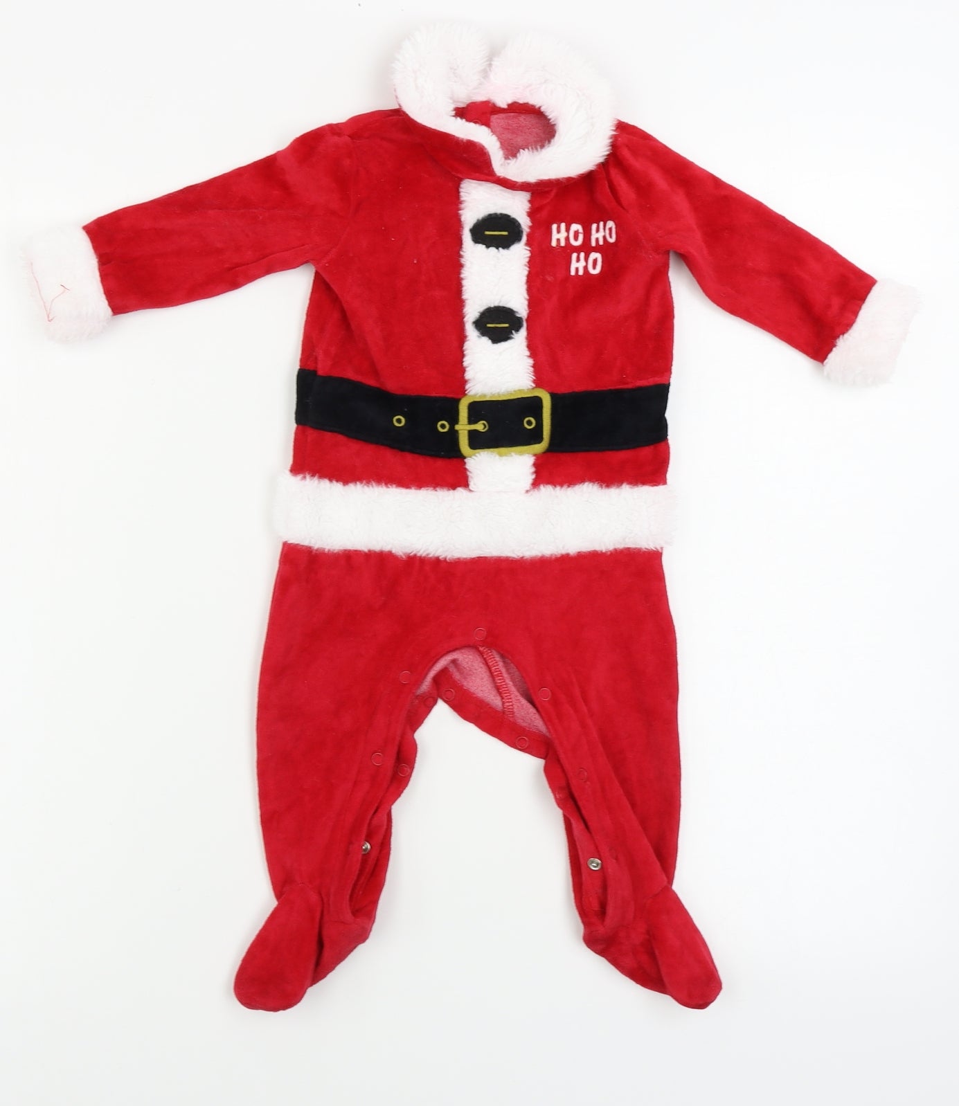 festive fun  Boys Red   Babygrow One-Piece Size 6-9 Months  - Christmas babygrow