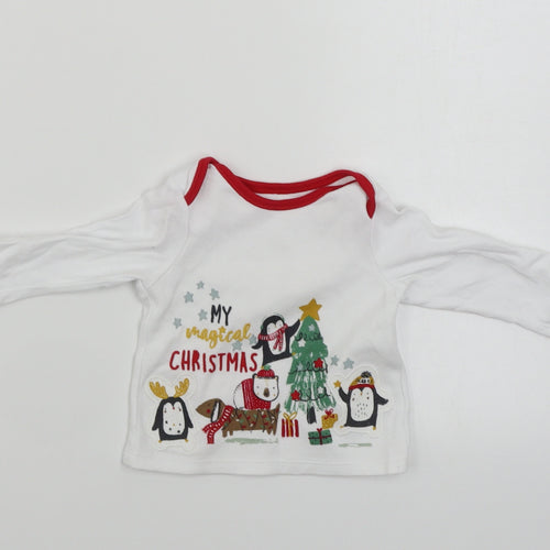 Nutmeg  Boys White   Pullover Jumper Size 6-9 Months