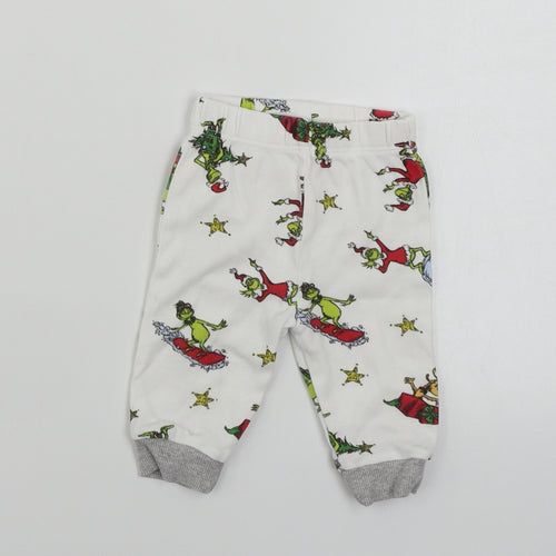 George  Boys White   Sweatpants Trousers Size 0-3 Months