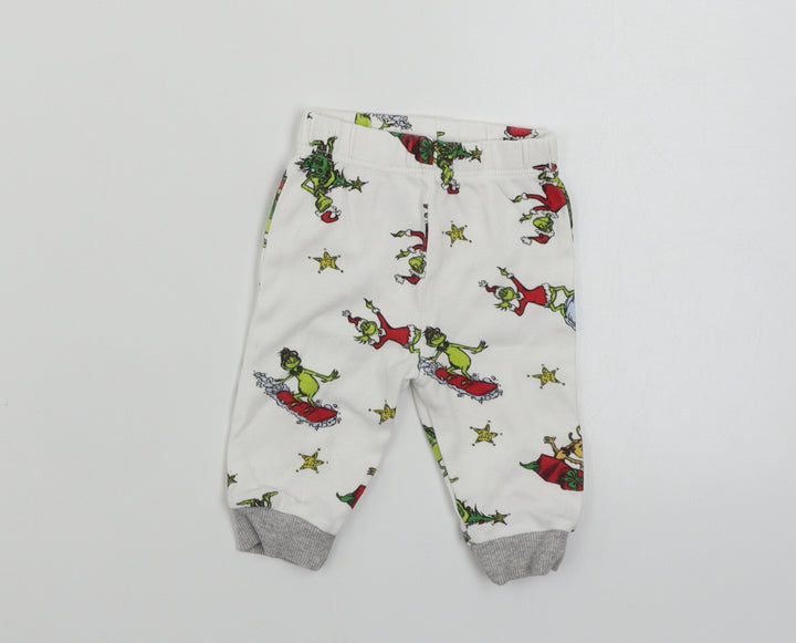 George Boys White Sweatpants Trousers Size 0-3 Months