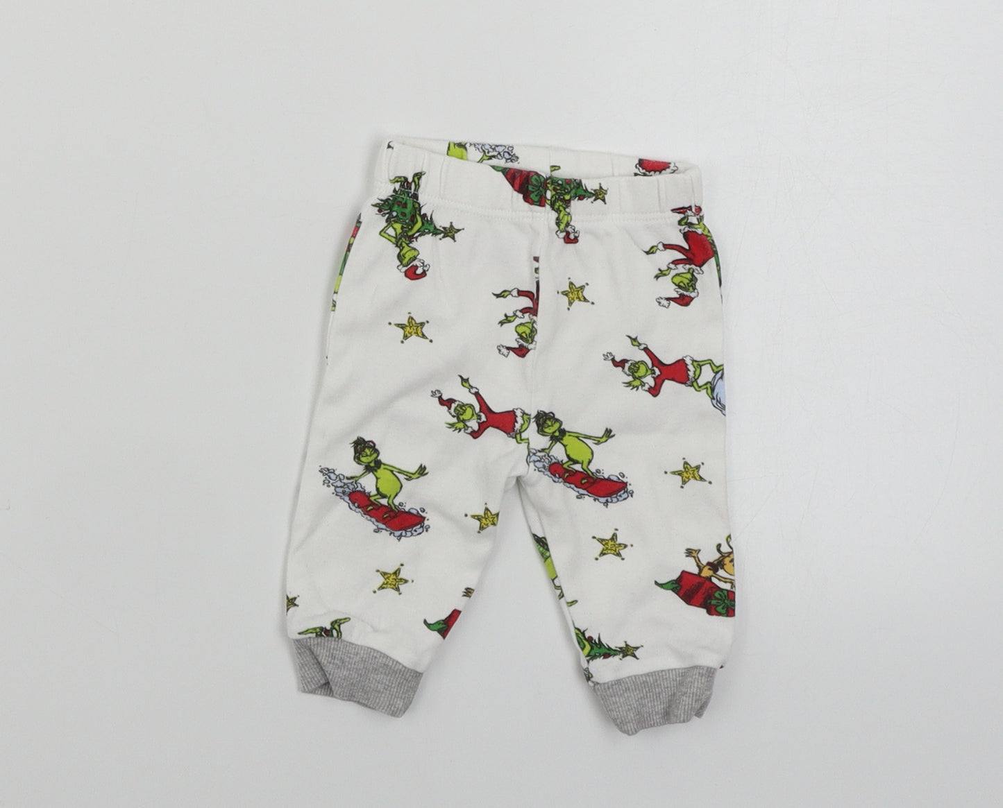 George  Boys White   Sweatpants Trousers Size 0-3 Months