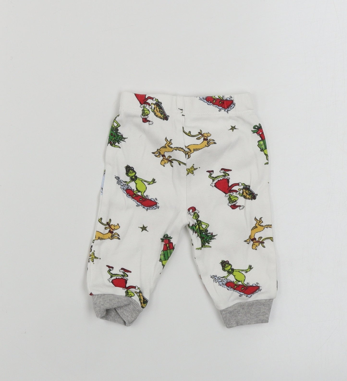 George  Boys White   Sweatpants Trousers Size 0-3 Months