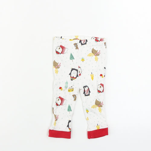 Nutmeg  Boys White   Sweatpants Trousers Size 6-9 Months