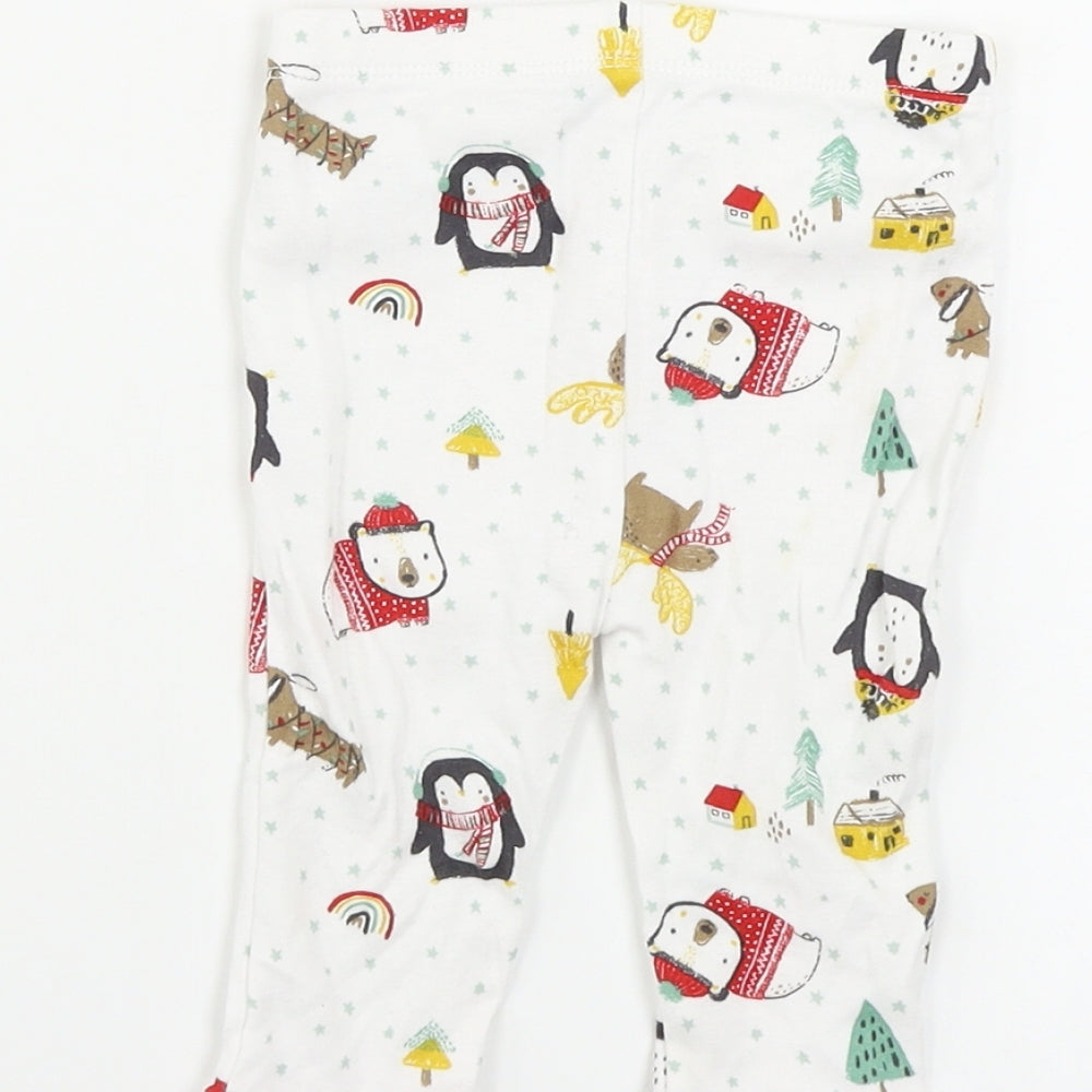 Nutmeg  Boys White   Sweatpants Trousers Size 6-9 Months
