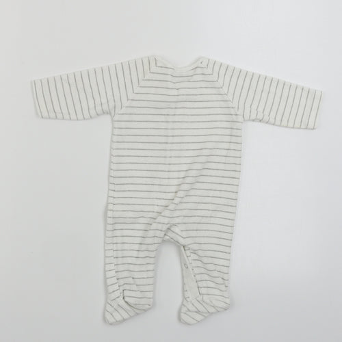 Earlydays  Boys White Striped  Babygrow One-Piece Size 0-3 Months