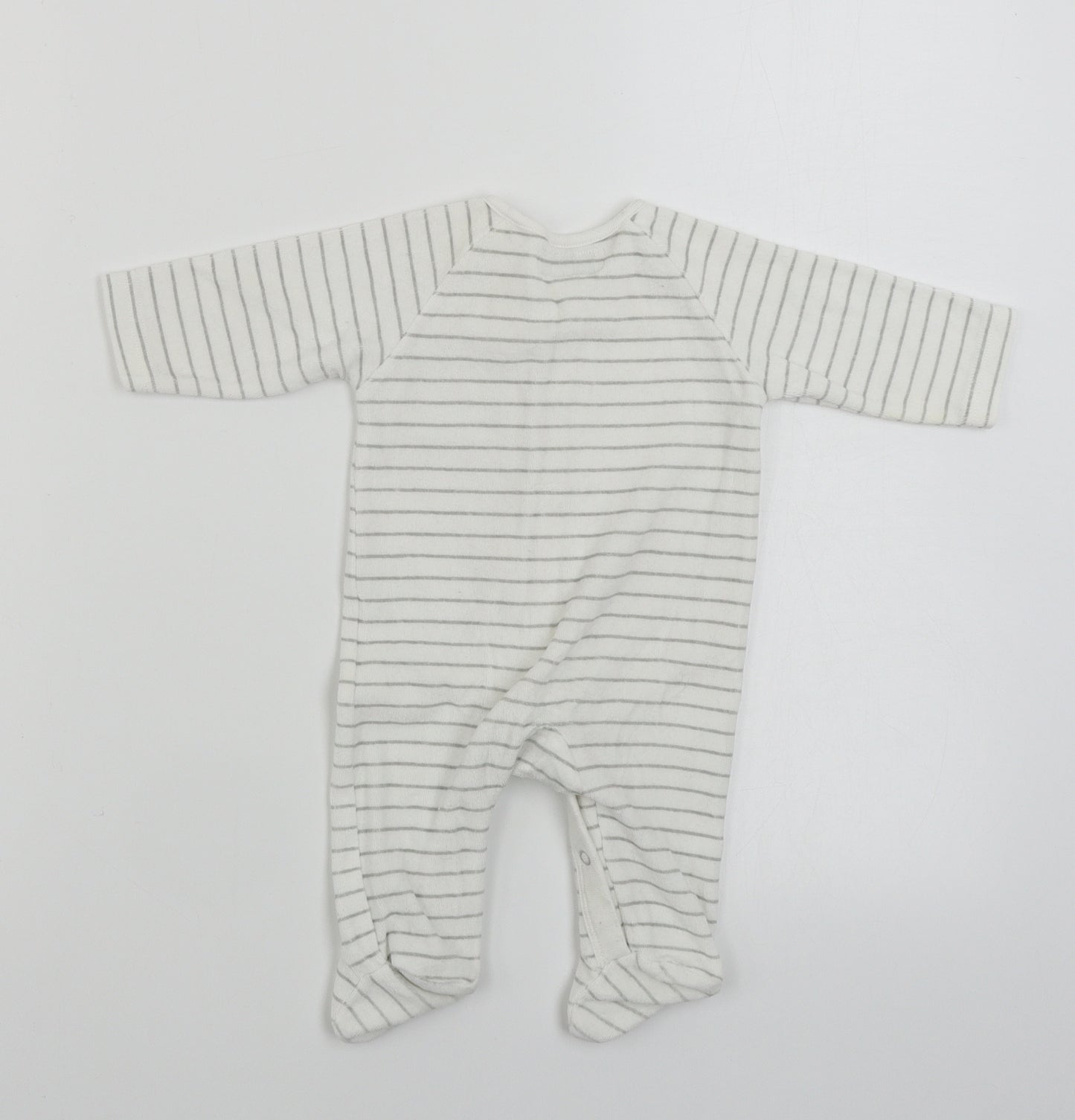 Earlydays  Boys White Striped  Babygrow One-Piece Size 0-3 Months