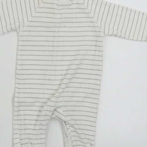 Earlydays  Boys White Striped  Babygrow One-Piece Size 0-3 Months
