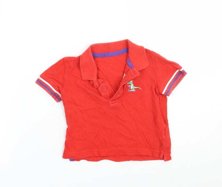 Mothercare Boys Red   Basic Polo Size 6-9 Months