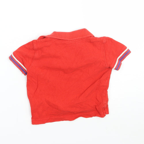 Mothercare Boys Red   Basic Polo Size 6-9 Months
