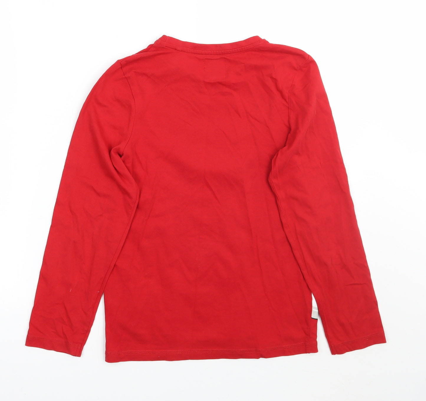 TU Boys Red   Basic T-Shirt Size 10 Years  - Christmas