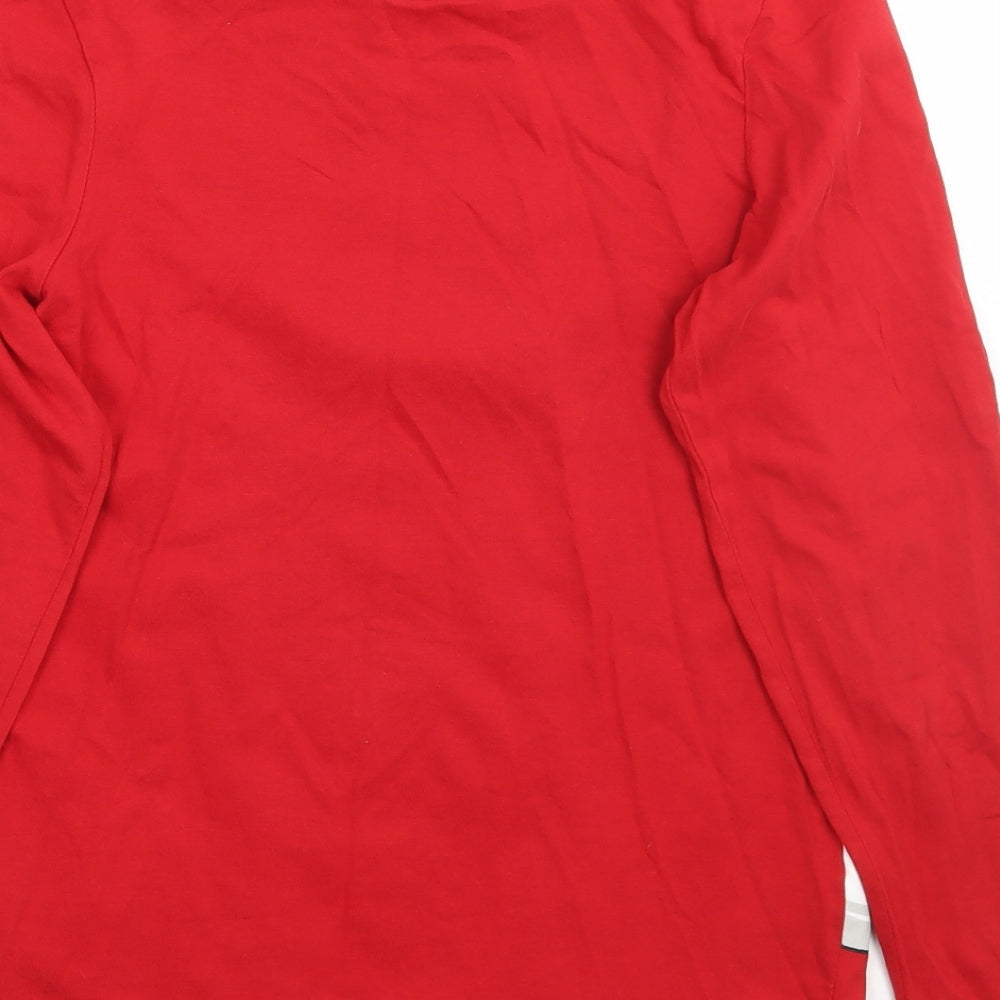 TU Boys Red   Basic T-Shirt Size 10 Years  - Christmas