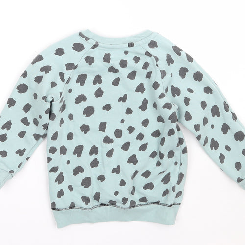 Primark Girls Blue Animal Print  Pullover Jumper Size 2-3 Years