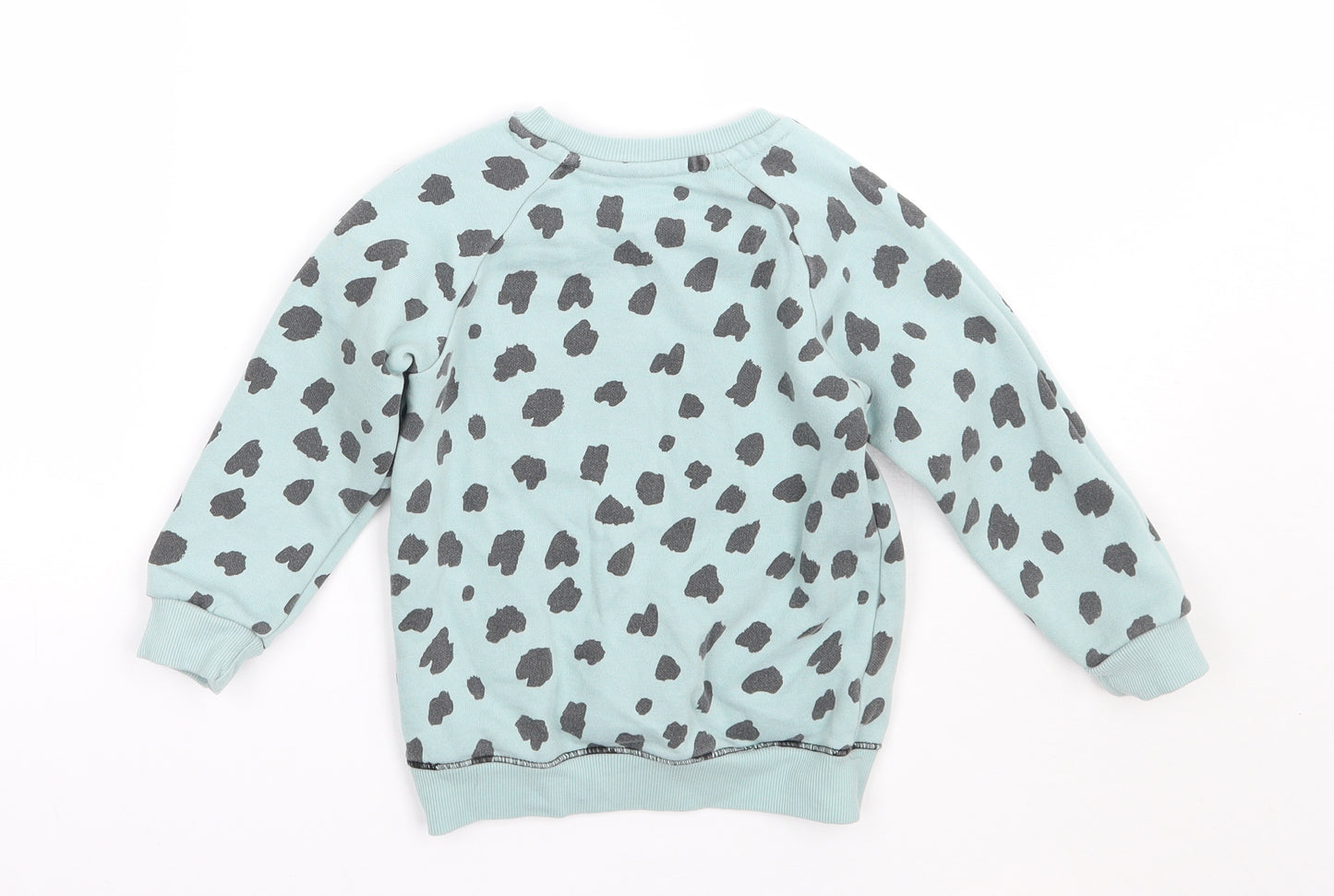 Primark Girls Blue Animal Print  Pullover Jumper Size 2-3 Years