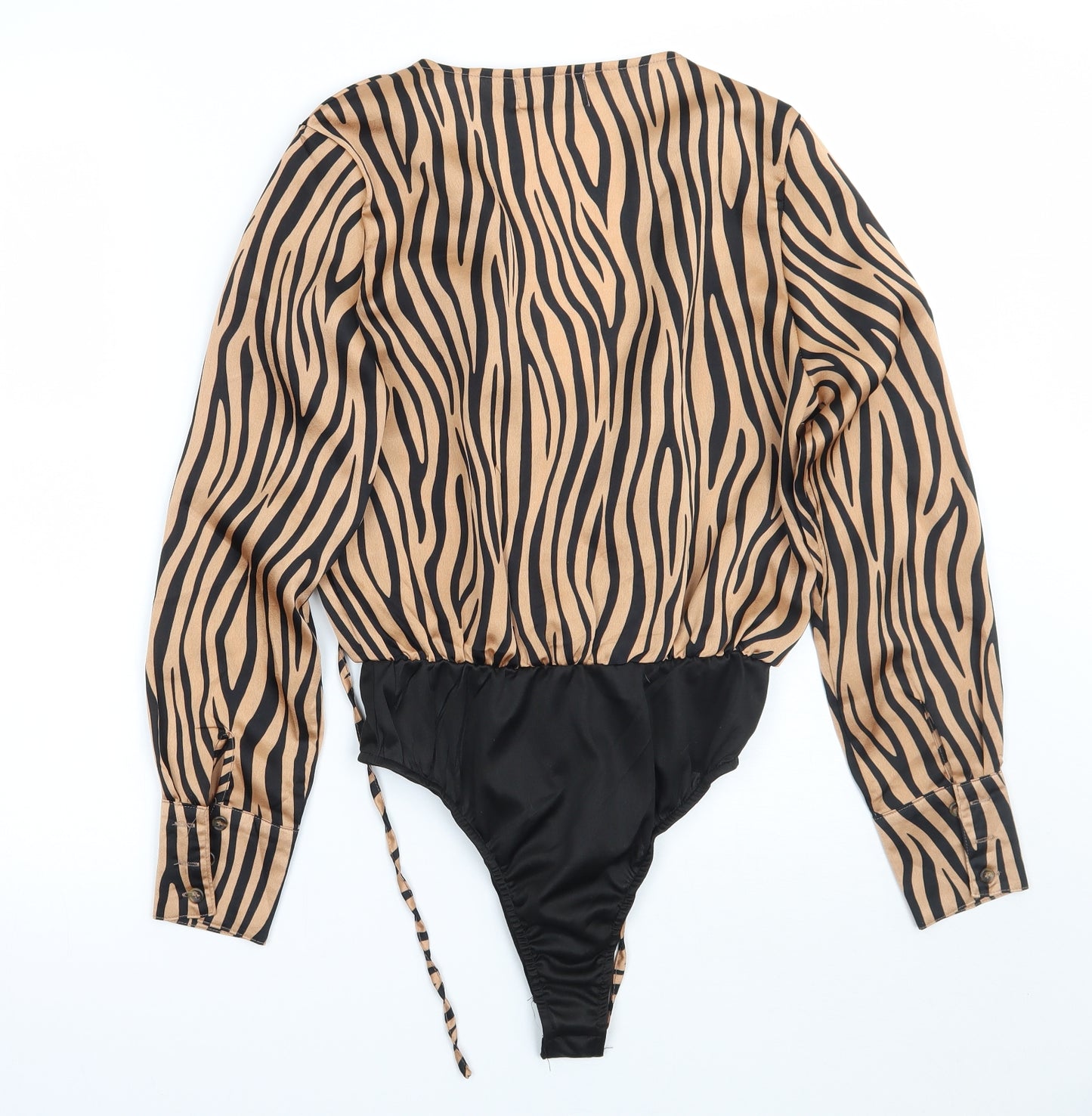 In the Style Womens Brown Animal Print  Bodysuit One-Piece Size 6