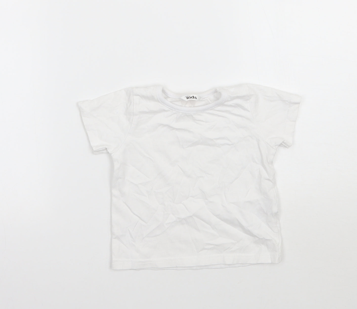 M&Co Girls White   Basic T-Shirt Size 2 Years