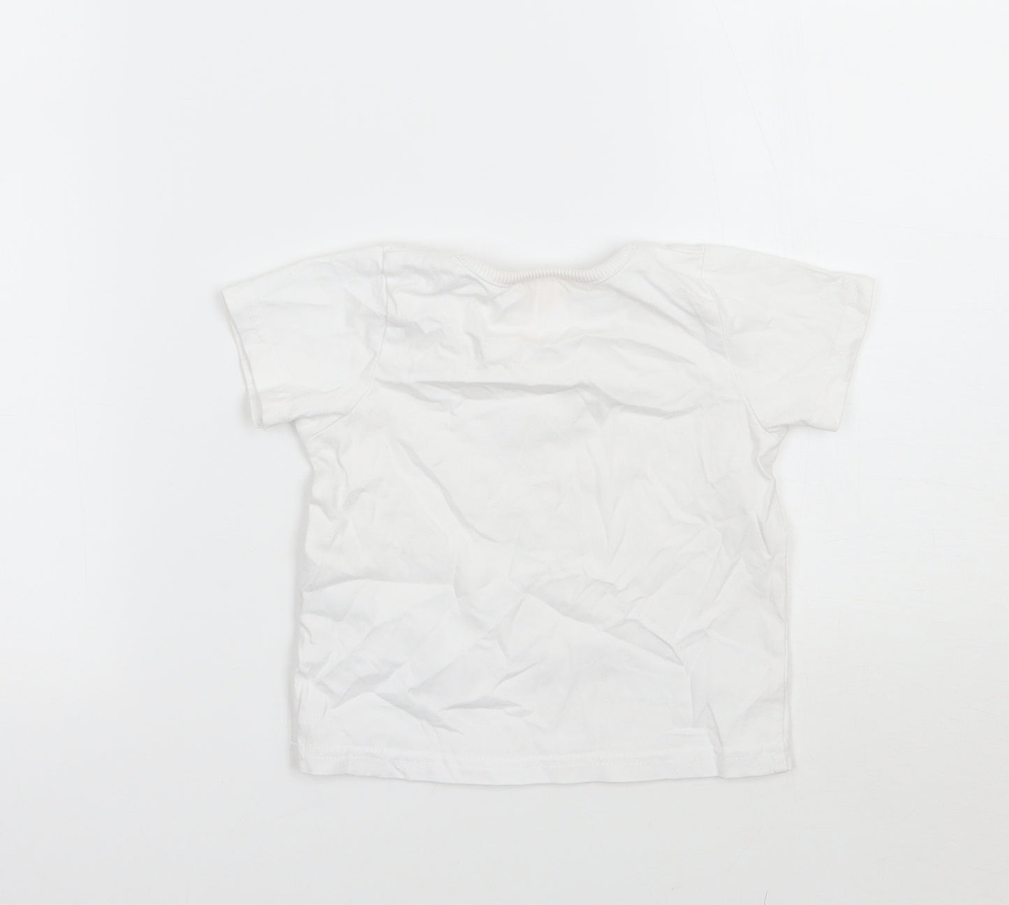 M&Co Girls White   Basic T-Shirt Size 2 Years