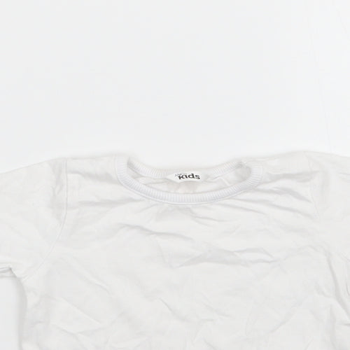 M&Co Girls White   Basic T-Shirt Size 2 Years