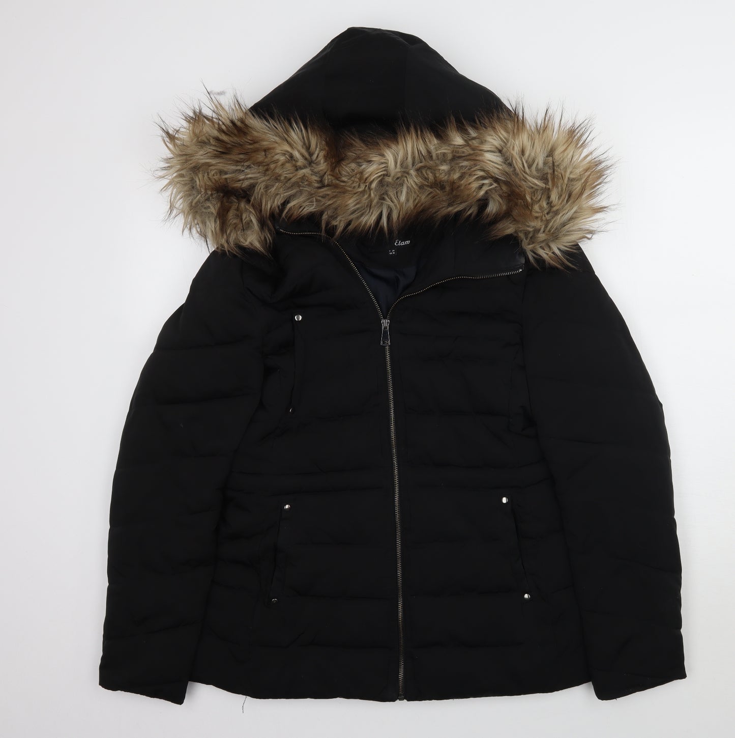 Etam Womens Black   Jacket Coat Size 10
