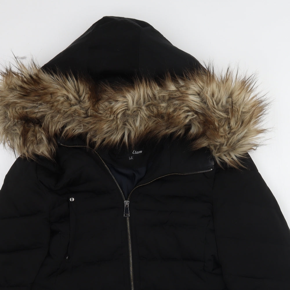 Etam Womens Black   Jacket Coat Size 10