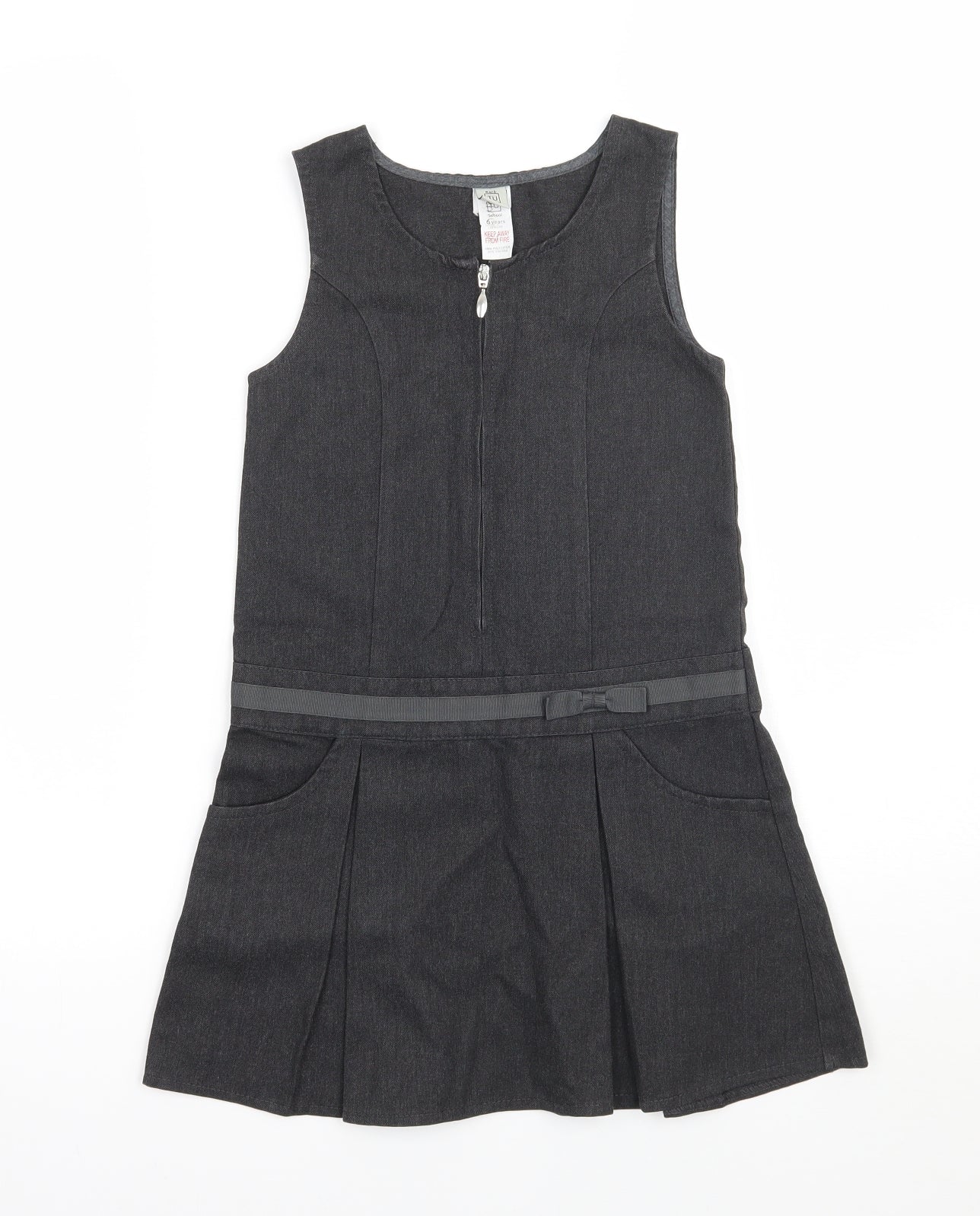 TU Girls Grey   A-Line  Size 6-7 Years  - School wear