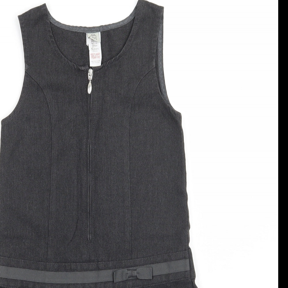 TU Girls Grey   A-Line  Size 6-7 Years  - School wear