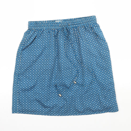 Atterley road Womens Blue Geometric  A-Line Skirt Size 8